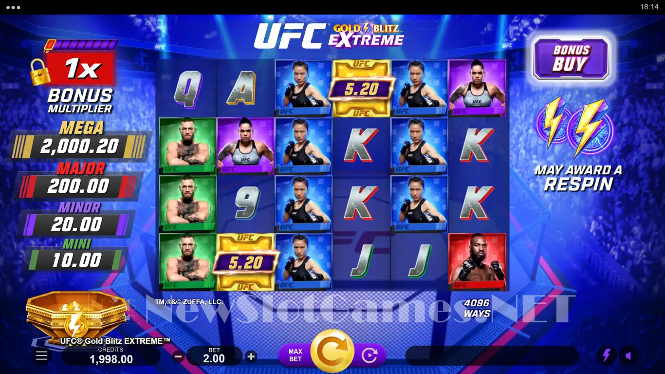 UFC slot gold blitz extreme